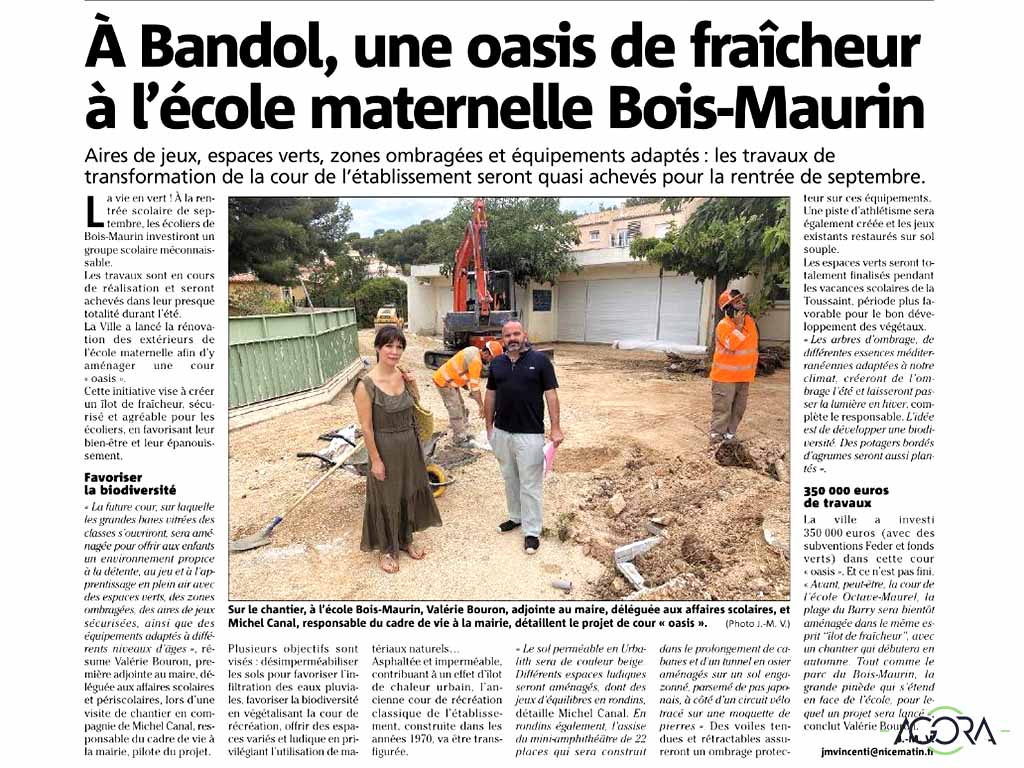 Article cour Oasis Bois Maurin - Nice Matin